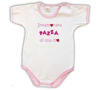 Zigozago - Body con texto "Innamorata pazza di mia zia" 50-56 cm Rosa