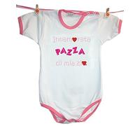 Zigozago - Body con texto "Innamorata pazza di mia zia" 62 cm Rosa