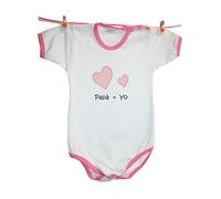 Zigozago - Body Para Bebés"PAPA' + YO" Talla: 0 meses Color: rosa