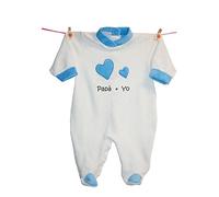 Zigozago - Mameluco Mono Para Bebés "PAPA' + YO" Talla: 1 mese Color: Azul