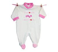 Zigozago - Mameluco Mono "YO AMO A LA MAMA' " Talla: 1 mese - Color: Rosa