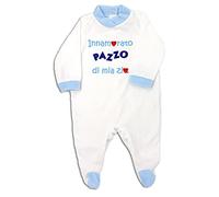 Zigozago - Pelele «Innamorata pazza de mia zia» (locamentre enamorada de mi tía) 56 cm turquesa