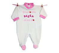 Zigozago - Pelele «Innamorata pazza de mia zia» (locamentre enamorada de mi tía) 62 cm Rosa