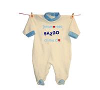 Zigozago - Pelele «Innamorata pazza de mia zia» (locamentre enamorada de mi tía) 62 cm turquesa