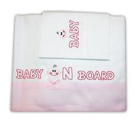 Zigozago - Sabanas - Baby On Board Talla: Cama Infantil 110 x 140 cm Color: rosa