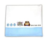 Zigozago - Sabanas Gato y Perro Talla: Cama Infantil 110 x 140 cm Color: Azul
