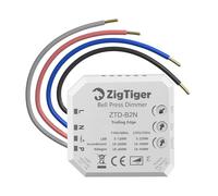 Zigtiger Interruptor regulador de intensidad empotrado hay N conexiones, para Luces LED y Bombillas Regulables, con interruptor de atenuación universal, 110-240V (blanco)