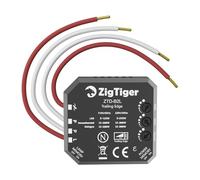 Zigtiger Interruptor regulador de intensidad empotrado, para Luces LED y Bombillas Regulables, con interruptor de atenuación universal, adecuado para dos voltajes diferentes, 110-240V (ferroso)