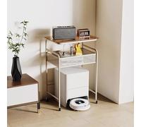 ZIGTUEI Armario de Almacenamiento para aspiradora Robot, Mesa Auxiliar para Oficina en Casa, para Ahorrar Espacio en el hogar, para Salón Cocina Oficina(White,60x75cm/23.6x29.5in)