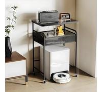 ZIGTUEI Armario de Almacenamiento para aspiradora Robot, Mesa Auxiliar para Oficina en Casa, para Ahorrar Espacio en el hogar, para Salón Cocina Oficina(Black,60x75cm/23.6x29.5in)