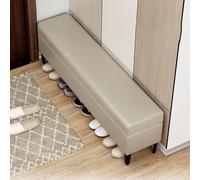ZIGTUEI Banco Zapatero, Banco Zapatero con Asiento, Zapatero con Asiento, con Asiento Acolchado, Ahorro Espacio, para Entrada Dormitorio Sala De Estar(Brown,130cm/51.2in)