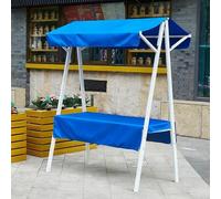 ZIGTUEI Carrito De Vendedor De Comida, Genérico Puesto De Mercado con Toldo, Puestos Plegables, para Venta De Alimentos,para Puestos Callejeros, Ferias De Artesanía(Blue 2,160x200cm/63x78.7in)