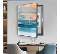 ZIGTUEI Cubierta Decorativa para Caja De Fusibles, Cubierta Decorativa para Caja De Interruptores, Cubierta para Caja De Fusibles, Ideal para Hogar Y Oficina(Black 7,60x80cm/23.6x31.5in)