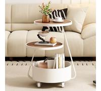 ZIGTUEI Mesa Auxiliar, Mesa De Centro, Mesa De Cama, Mesa De Café con Ruedas, Mesa De Centro, Estructura Estable, Mesa De Noche Decorativa, para Salón Dormitorio Oficina