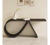 ZIGTUEI Mesa Consola De Entrada, Mesa De Pasillo Industrial para Entrada, Mesa Decorativa Estrecha para Salón Y Pasillo, para Entrada, recibidor, salón(Black,120cm/47.2in)