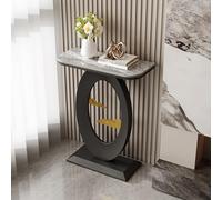 ZIGTUEI Mesa Consola Moderna, Consola Recibidor, Mesa De Pasillo Moderna Y Estrecha, con Marco De Metal, para Sala De Estar, Pasillo, Entrada(Black C,60cm/23.6in)