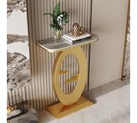 ZIGTUEI Mesa Consola Moderna, Consola Recibidor, Mesa De Pasillo Moderna Y Estrecha, con Marco De Metal, para Sala De Estar, Pasillo, Entrada(Gold C,100cm/39.4in)