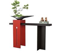 ZIGTUEI Mesa Consola Moderna, Mesa De Pasillo De Lujo, Estructura de Metal, Mueble Recibidor, para Entrada Mesa Decorativa, para Sala De Estar, Pasillo, Entrada(Black,120cm/47.2in)