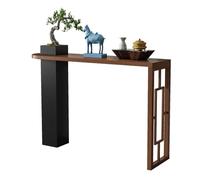 ZIGTUEI Mesa Consola Moderna, Mesa De Pasillo De Lujo, Mesa Consola Estrecha De Madera, Mesa De Sofá Moderna, para Recibidor, Sala De Estar, Pasillo(Brown,160cm/63in)