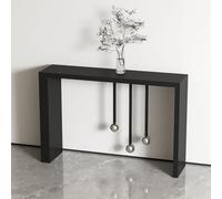 ZIGTUEI Mesa Consola Moderna, Mesa De Pasillo Industrial para Entrada, Mesa Auxiliar Estrecha, Mesa Multifuncional, para Recibidor, Sala De Estar, Pasillo(Black,80cm/31.5in)