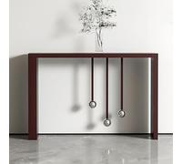 ZIGTUEI Mesa Consola Moderna, Mesa De Pasillo Industrial para Entrada, Mesa Auxiliar Estrecha, Mesa Multifuncional, para Recibidor, Sala De Estar, Pasillo(Red,100cm/39.4in)