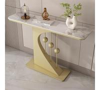 ZIGTUEI Mesa Consola Moderna, Mesa De Pasillo Moderna Y Estrecha, Estructura De Metal, Estructura de Metal, para Sala De Estar, Pasillo, Entrada(Gold D,150cm/59in)