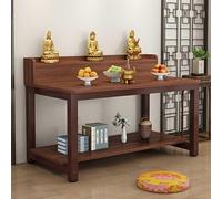 ZIGTUEI Mesa De Altar, Mesa De Meditación, Mesa Multifunción, Estilo Chino Mesa De Altar, Mesa De Salón, Estilo Chino, para Oraciones, Adivinación, Adoración(Brown,80cm/31.5in)