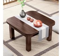 ZIGTUEI Mesa De Tatami Japonesa, Mesa De Meditación Minimalista, Estilo Antiguo Y Simple, Estilo Antiguo y Simple, para Ventana, Tatami, Al Aire Libre, Cama(Black,50x27cm/19.7x10.6in)