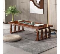 ZIGTUEI Mesa De Tatami Japonesa, Mesa De Meditación Minimalista, Mesa De Té Zen De Madera Retro, Estilo Antiguo Y Simple, para Salón, Sala De Estar, Balcón(Red,140cm/55.1in)