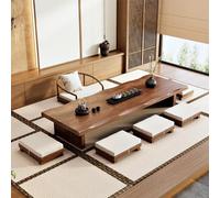 ZIGTUEI Mesa de Tatami Japonesa, Mesa de té Zen de Madera Retro, Mesa de meditación Minimalista, Estilo Antiguo y Simple, para Salón, Sala de Estar, Balcón(140x60x35cm/55.1x23.6x13.8in)