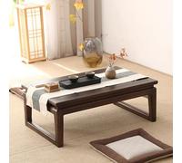 ZIGTUEI Mesa De Tatami Japonesa, Rectangular Mesa De Altar, Mesa De Té Zen De Madera Retro, Estilo Antiguo Y Simple, para Ventana, Tatami, Al Aire Libre, Cama(50x40c30cm/19.7x15.7x11.8in)