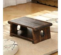 ZIGTUEI Mesa De Tatami Plegable, Mesa De Centro Japonesa Plegable, Rectangular Mesa De Altar, Estilo Antiguo Y Simple, para Salón, Sala De Estar, Balcón(58x34x22cm/22.8x13.4x8.7in)