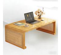 ZIGTUEI Mesa De Tatami Plegable, Mesa De Suelo Japonesa, Rectangular Mesa De Altar, Estilo Antiguo Y Simple, para Ventana, Tatami, Al Aire Libre, Cama(Light Brown,80cm/31.5in)