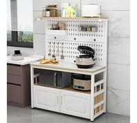 ZIGTUEI Moderno Armario Alto De Cocina, Mueble Auxiliar De Cocina, con Puertas Y Estantes Ajustables, para Sala De Estar, Comedor, Entrada(140x70x40cm/55.1x27.6x15.7in)