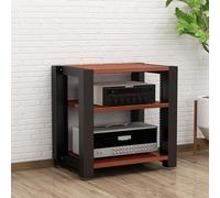 ZIGTUEI Mueble Equipo HiFi, Mueble HiFi, con Estantes Ajustables, Rack Estéreo Doméstico, Gabinete AV Moderno, For Centro De Entretenimiento De Cine(Red,60x60cm/23.6x23.6in)