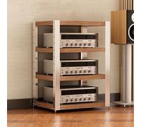 ZIGTUEI Mueble Equipo HiFi, Mueble HiFi, con Estantes Ajustables, Rack Estéreo Doméstico, Gabinete De Audio HiFi Multicapa, para Sala De Estar Y Estudio De Grabación(Brown,82.5cm/32.5in)