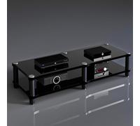 ZIGTUEI Mueble Equipo HiFi, Mueble HiFi, De Componentes Estéreo Gabinete De Audio HiFi, Estante De Gabinete De Torre Multimedia, For Centro De Entretenimiento De Cine(Black,120x37cm/47.2x14.6in)