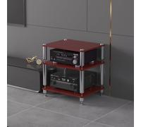 ZIGTUEI Mueble Equipo HiFi, Mueble HiFi, Gabinete AV Moderno, Estante De Almacenamiento De Componentes Estéreo For Entretenimiento, para Sala De Estar Y Sala De Juegos(Red,60x49cm/23.6x19.3in)