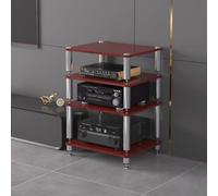 ZIGTUEI Mueble Equipo HiFi, Mueble HiFi, Gabinete AV Moderno, Estante De Almacenamiento De Componentes Estéreo For Entretenimiento, para Sala De Estar Y Sala De Juegos(Red,80x49cm/31.5x19.3in)