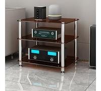 ZIGTUEI Mueble Equipo HiFi, Mueble HiFi, Gabinete AV Moderno, Gabinete For Equipo Estéreo, Gabinete De Audio HiFi Multicapa, para Sala De Estar Estudio De Grabación(Brown,60x56cm/23.6x22in)