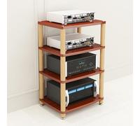 ZIGTUEI Mueble Equipo HiFi, Mueble HiFi, Soporte De Audio De Suelo, Estante De Gabinete De Torre Multimedia, Gabinete AV Moderno, para Sala De Estar Y Estudio De Grabación(Red,89x60cm/35x23.6in)