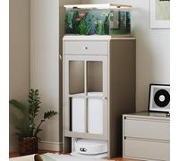 ZIGTUEI Mueble para Robot Aspirador con Puertas, Armario De Almacenamiento para Aspiradora Robot, Mesa Auxiliar para Oficina En Casa, para Sala De Estar Dormitorio(Grey,104x40cm/40.9x15.7in)