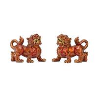 ZIGUIhsou-11 Decoración de Escritorio Un par de Adornos Entrada latón Valiente, Decoraciones Animales Rui, decoración for el hogar, la Sala Estar y Oficina, Apertura