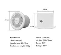 ZIGUIhsou-11 Extractor de aire confortable Extractor de aire doméstico pequeño 4 pulgadas/6 pulgadas, potente ventilador silencioso for ventana pared especial for baño(6inch)