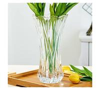ZIGUIhsou-11 Jarrón de Flores Decoración de florero de Vidrio acuático, Sala de Estar de Cocina doméstica, florero Transparente Moderno Simple Jarrón para decoración(30cm)