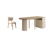 ZIGUIhsou-11 Juego de Comedor Combinación de Mesa y Silla, semicircular Plegable elíptica for el hogar, 6 sillas
