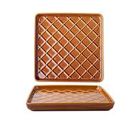 ZIGUIhsou-11 plato hondo Plato de comedor cuadrado, plato postre cerámica, ensalada, cocina casera, restaurante, plano a cuadros, Vintage(B)