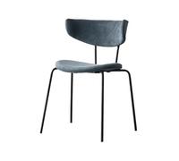 ZIGUIhsou-11 Silla de Comedor Dining Kitchen Vintage Corduroy Seat with Upholstered Back, Modern Mid Century Living Room Side Chairs, Classic Design with Ergonomic Comfort para Cocina y Comedor(Blue)