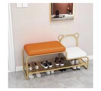 ZIGUIhsou-11 Zapateros con estantes para Zapatos Banco Zapatero for Entrada, Banco de Zapatos Independiente, tapizado for Armario, Pasillo, Dormitorio(Orange,80 * 32 * 45)