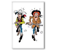 ZigZag Editions Imán Decorativo Lucky Luke, Lucky Luke y Calamity Jane disparando (55x79mm)
